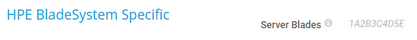HPE BladeSystem Specific HPE BladeSystem Specific